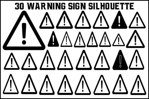 30 Warning Sign Silhouette Set β Caution: A Versatile Toolkit for Safety Design