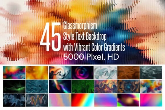 45 Glassmorphism Style Text Backdrop: A Modern Design Resource for Diverse Visual Projects