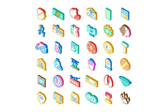 Business, Finance & Nature Isometric Icon Sets
