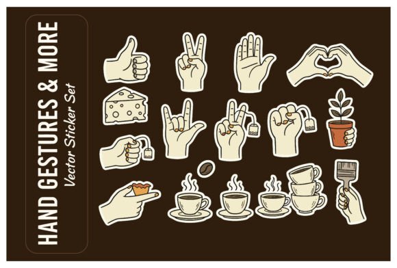 Cozy Lifestyle Vector Sticker Set: Design with Warmth and Versatility