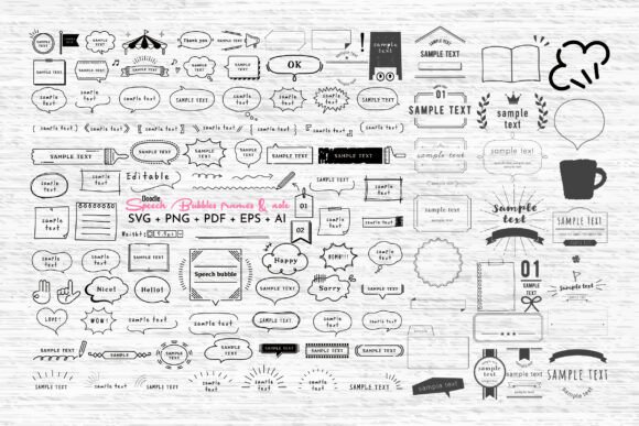 Doodle Speech Bubbles Frames Note SVG: A Creative Toolkit Done Right