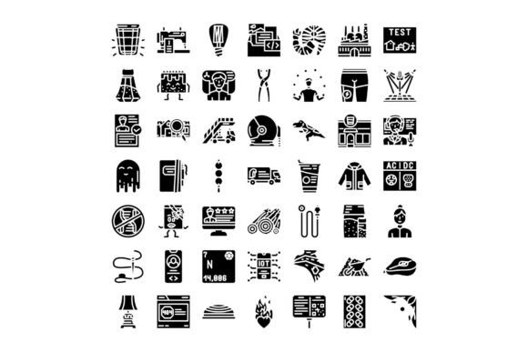 Flat Design Geometric Grap Icons for Modern Visual Communication