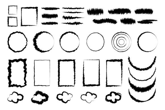 Hand Drawn Marker Strokes Frames: A Versatile Design Resource