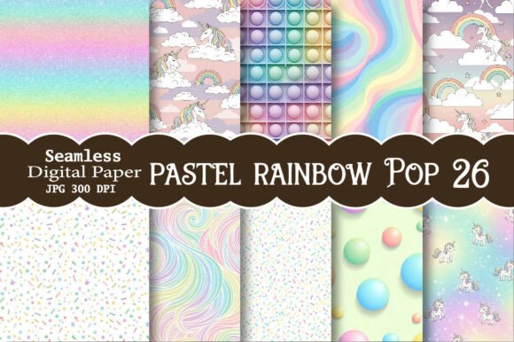 Introducing the Seamless Pastel Rainbow Pop Pattern: A Versatile Design Essential