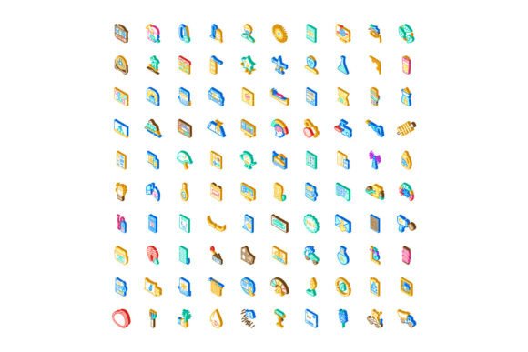 Isometric Vector Icons Collection Illust: A Visual Asset for Modern Design