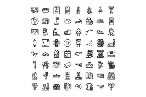 Minimal Black Line Art Icon Set: Versatile Design Assets for Modern Visual Projects
