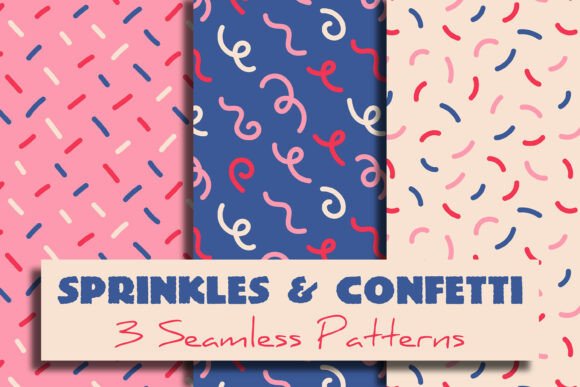 Sprinkles Confetti Seamless Patterns for Joyful Designs