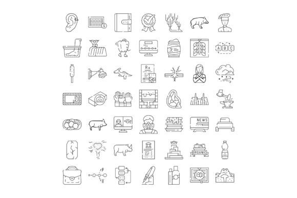 Thin Line Business Vector Icons: Clean Design for Modern Projects