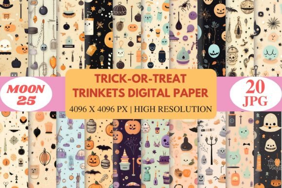Trick-or-Treat Trinkets Digital Paper