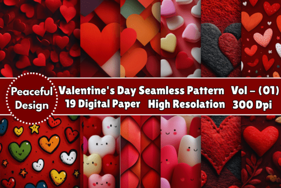 Valentine’s Day Seamless Pattern Vol -01: Create Romantic Designs That Stand Out