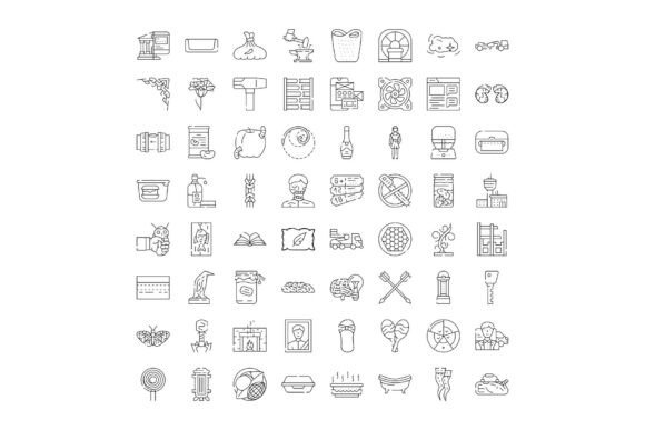 Variety of Linear Vector Icons Collection